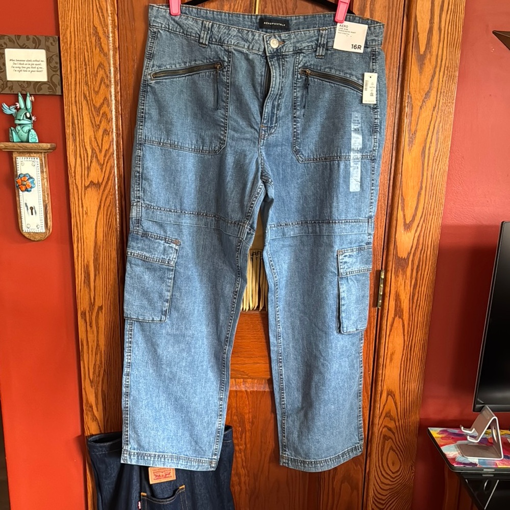 Aeropostale Blue straight Wide Leg Jeans